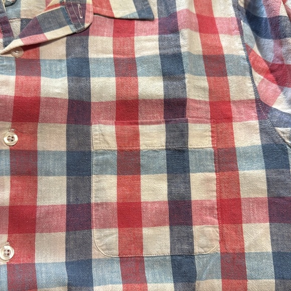 Natural Blue by Visitor Red White Blue Button Down Short Sleeve - Picture 2 of 5